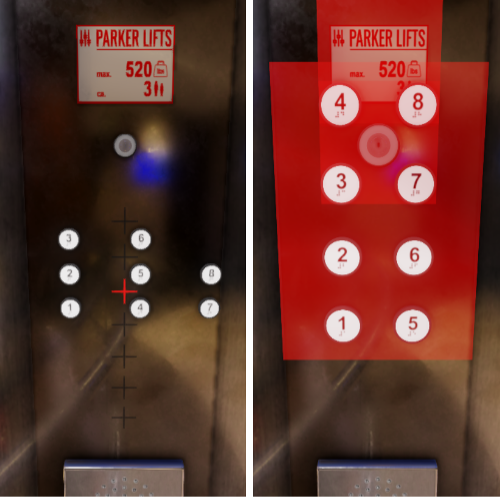 Elevator spatial placements and conflicts