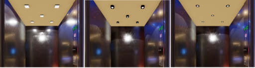 Different Elevator lighting configurations