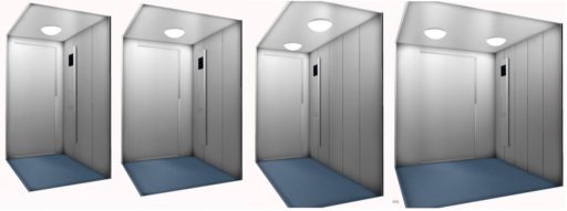 Different elevator cabin dimensions