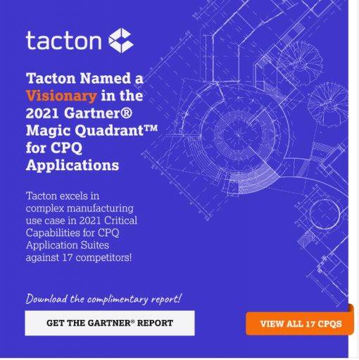 Tacton Named a “Visionary” in the 2021 Gartner® Magic Quadrant™ for