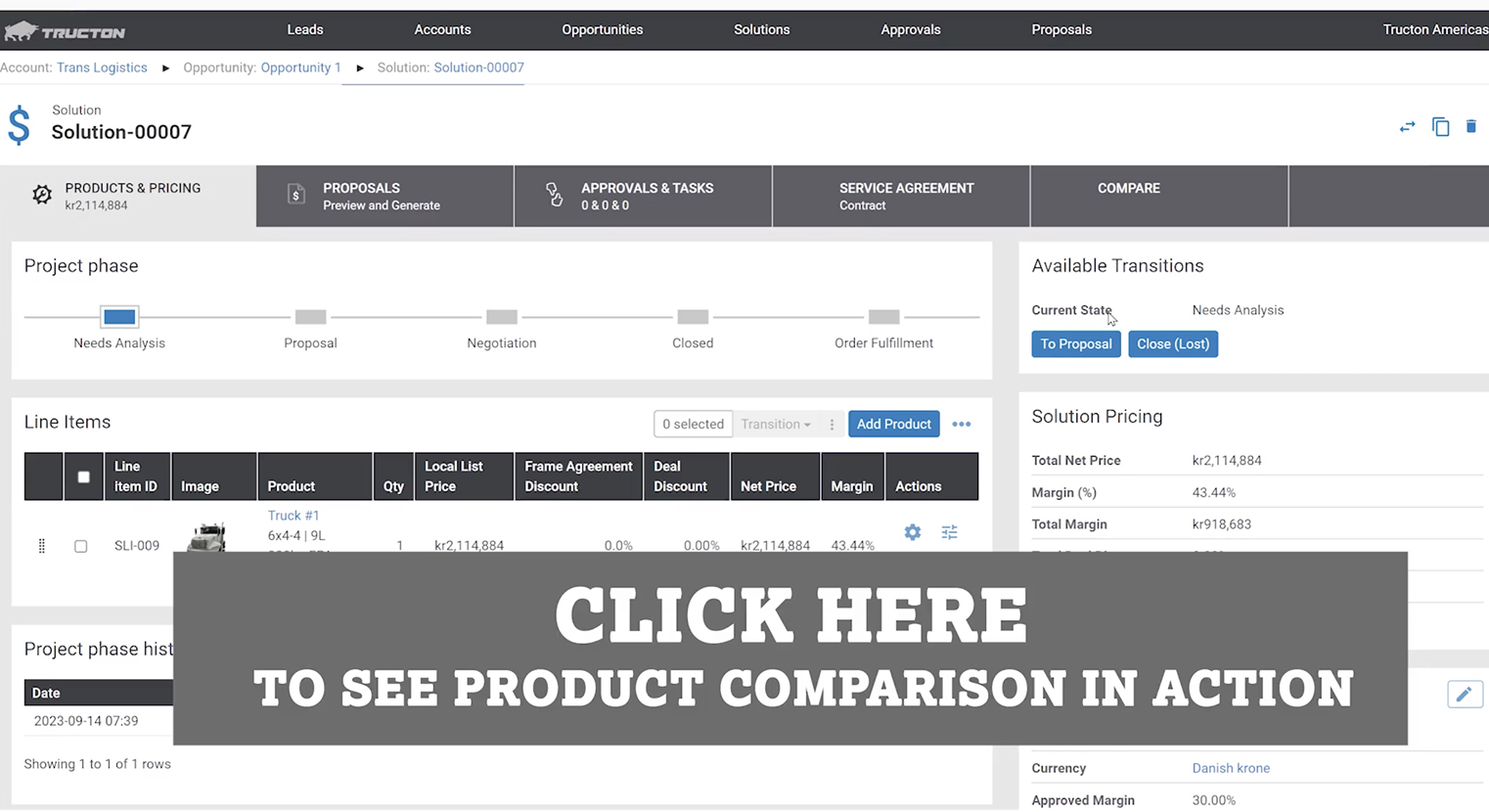 Enable easy product comparison
